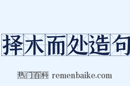 择木而处造句是什么意思的图片
